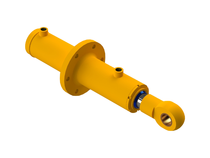 中部法蘭連接油缸